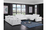 9762 DivanItalia White 10-Piece Sectional – Top Grain Italian Leather with 4 Power Recliners and 2 ConsolesModel:  9762-WHITE-10PC-4PWR-U-SECTIONAL-GROUP